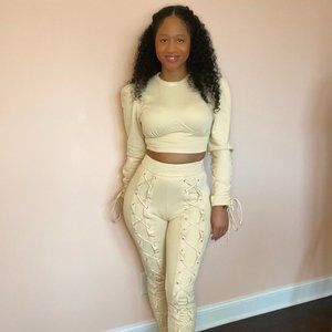 Skinny High Waist 2-Piece Set